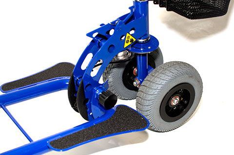 Close-up of SupaScoota Spartan steering column